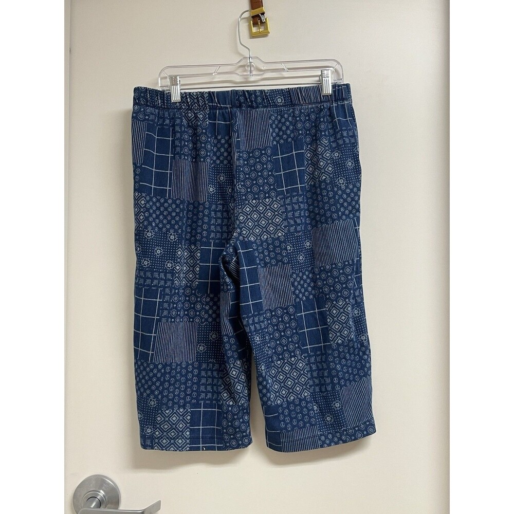 Land's End Patchwork Sport Knit Capri Pull On Cropped Pants Land's End Medium - Picture 2 of 6